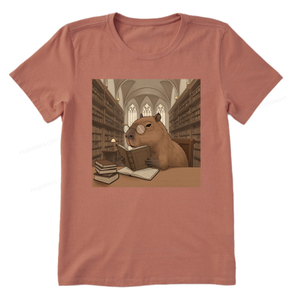 Pagewings The Reader Capybara Unisex Classic T-shirt
