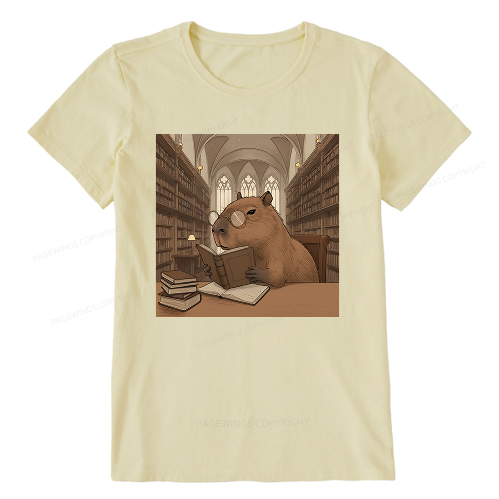 Pagewings The Reader Capybara Unisex Classic T-shirt