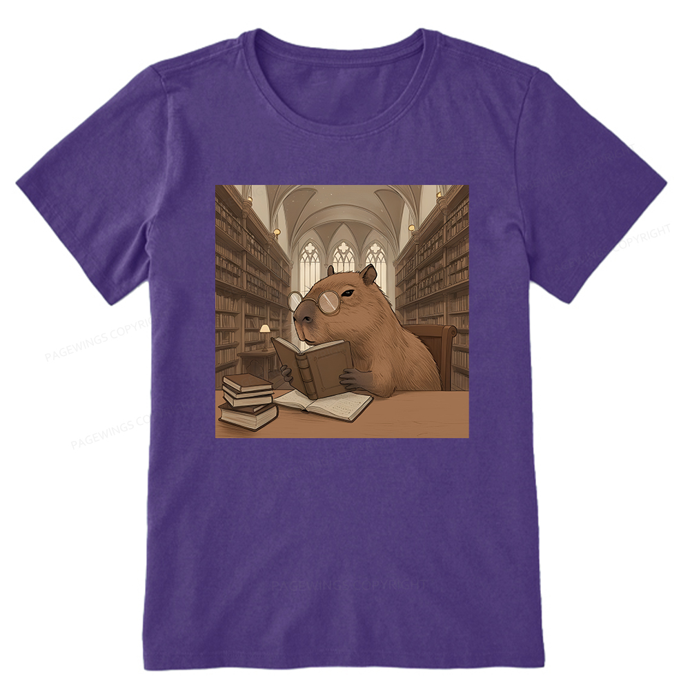 Pagewings The Reader Capybara Unisex Classic T-shirt
