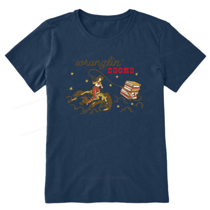 Pagewings Wranglin' Books Unisex Classic T-shirt