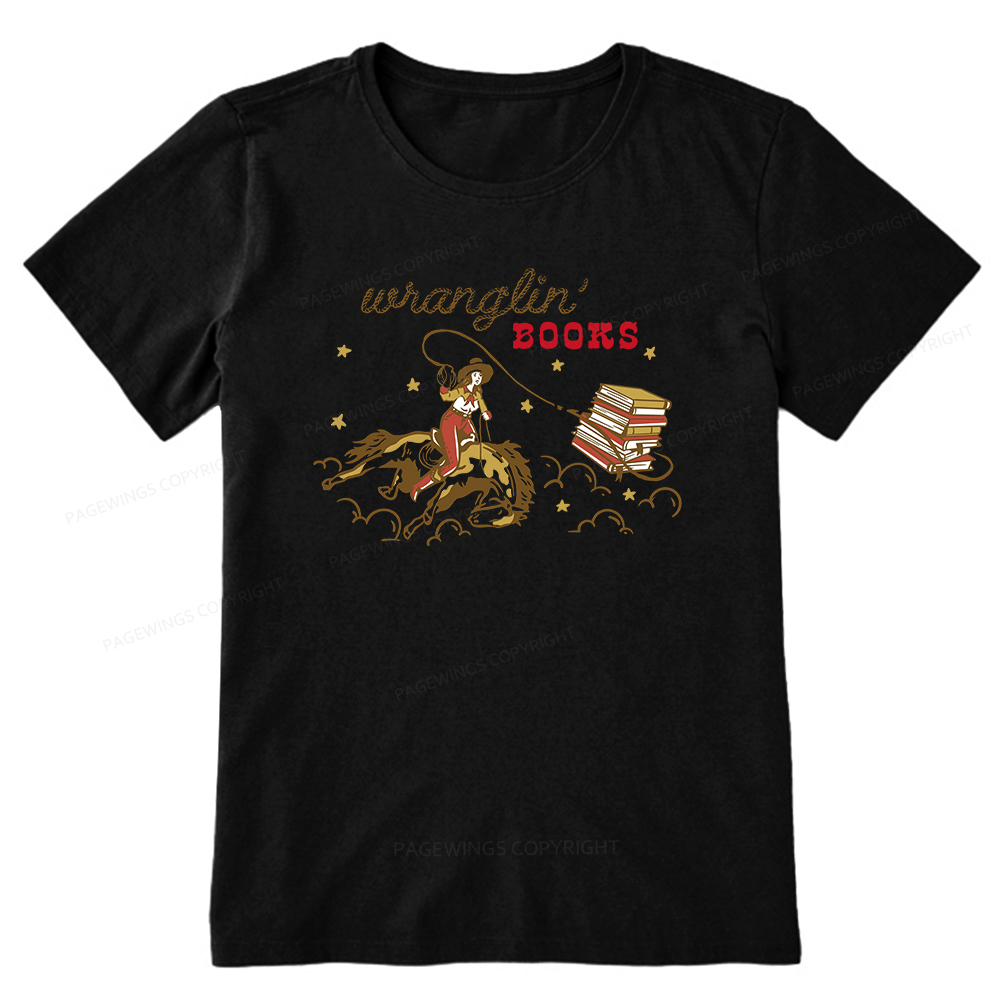 Pagewings Wranglin' Books Unisex Classic T-shirt
