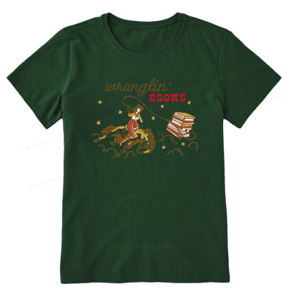 Pagewings Wranglin' Books Unisex Classic T-shirt
