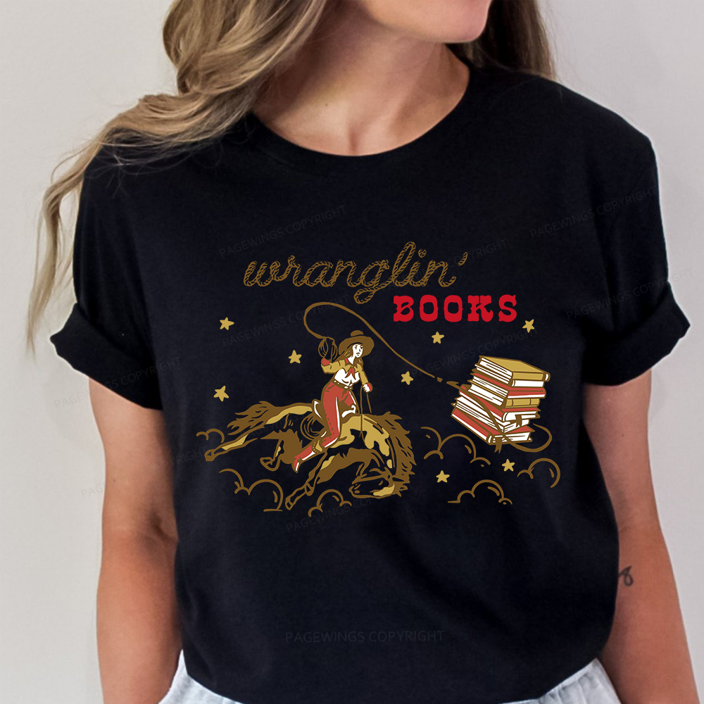 Pagewings Wranglin' Books Unisex Classic T-shirt