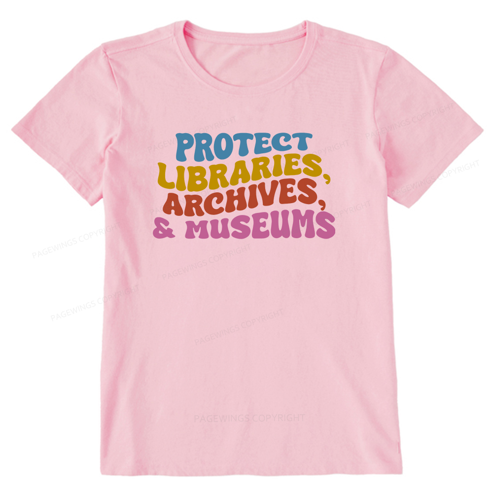 Pagewings Protect Libraries Archives And Museums Unisex Classic T-shirt