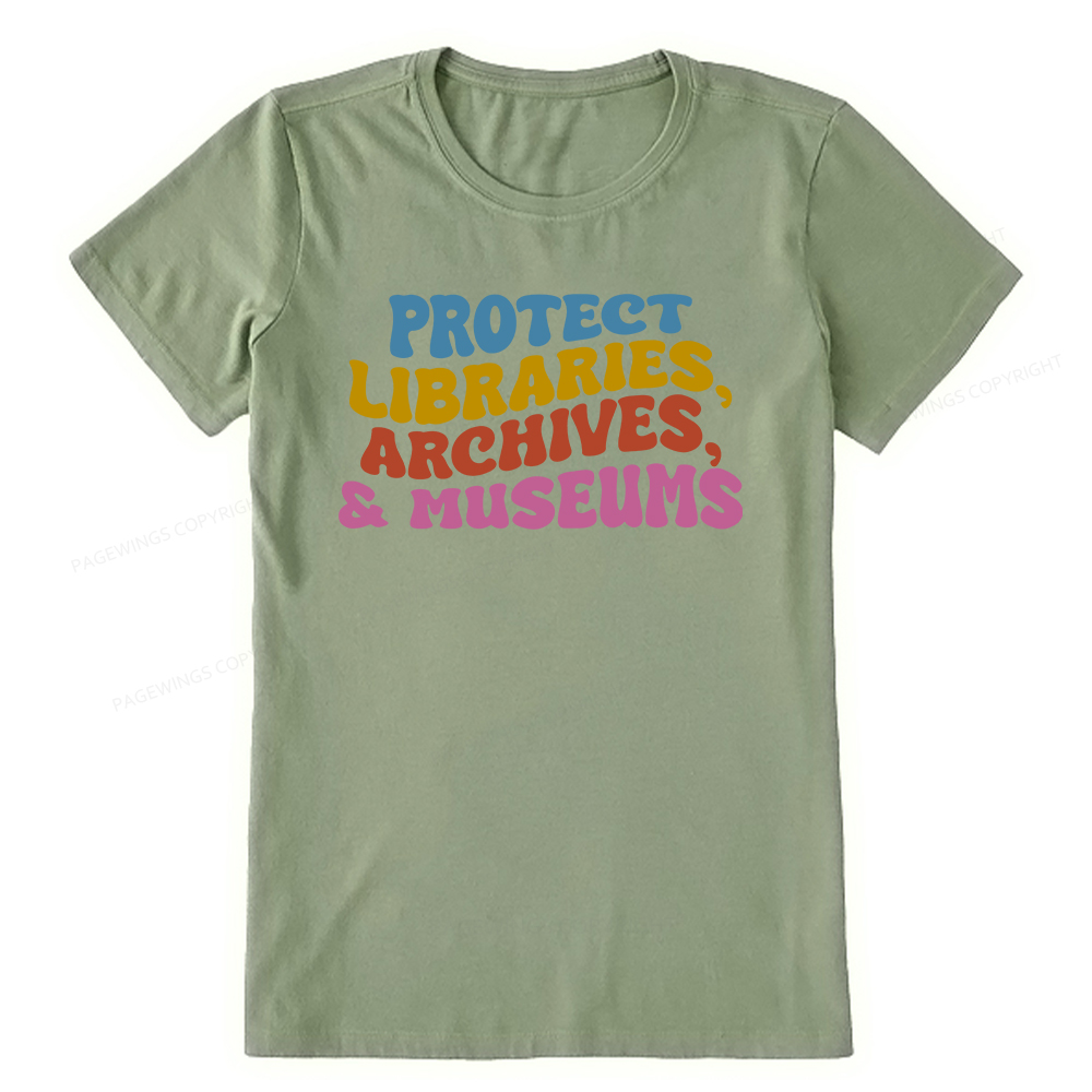 Pagewings Protect Libraries Archives And Museums Unisex Classic T-shirt