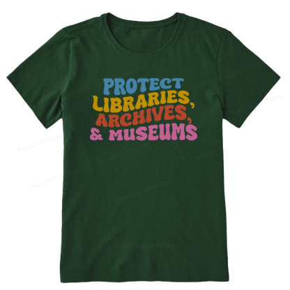 Pagewings Protect Libraries Archives And Museums Unisex Classic T-shirt