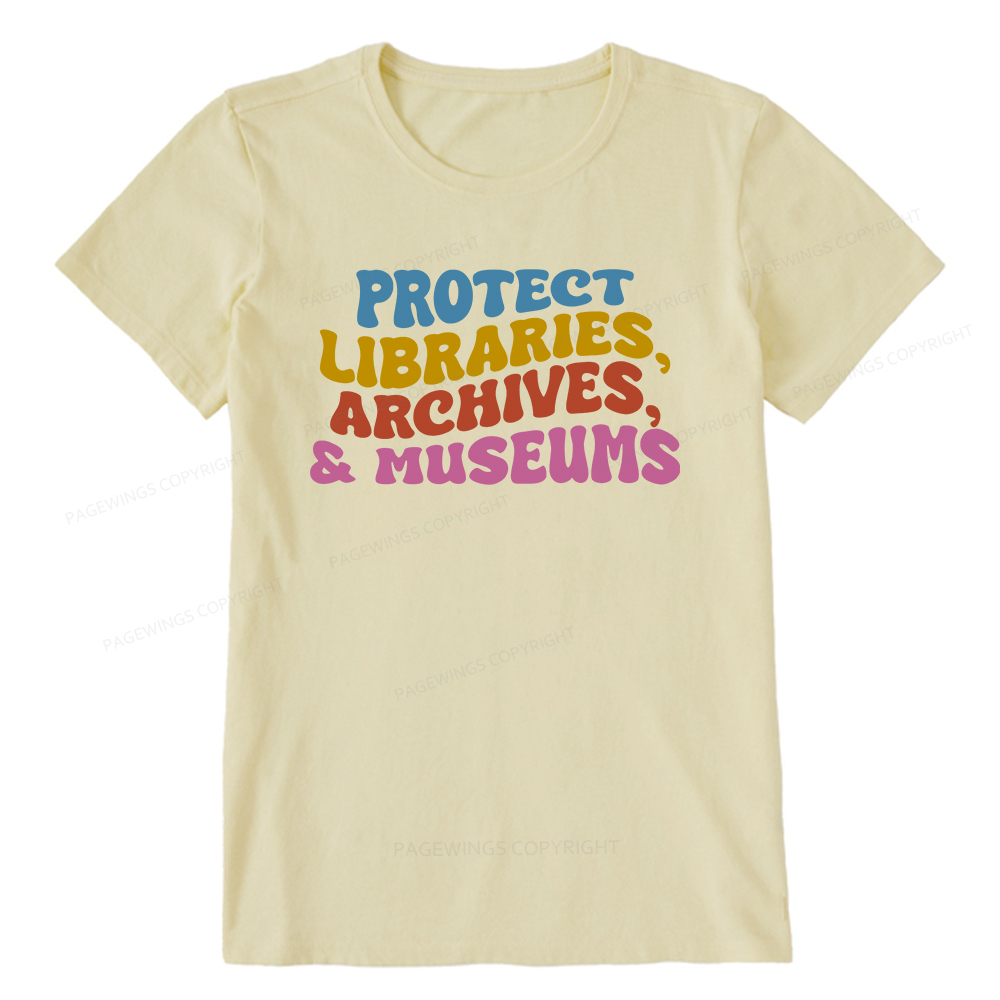 Pagewings Protect Libraries Archives And Museums Unisex Classic T-shirt