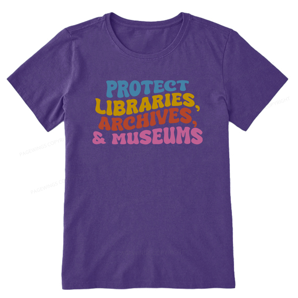 Pagewings Protect Libraries Archives And Museums Unisex Classic T-shirt