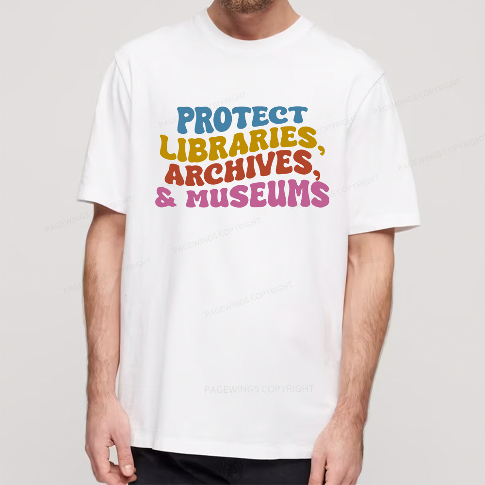 Pagewings Protect Libraries Archives And Museums Unisex Classic T-shirt