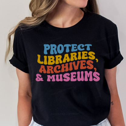 Pagewings Protect Libraries Archives And Museums Unisex Classic T-shirt