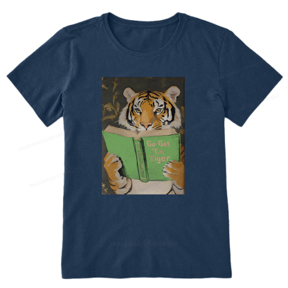 Pagewings Motivational Tiger Reading Unisex Classic T-shirt