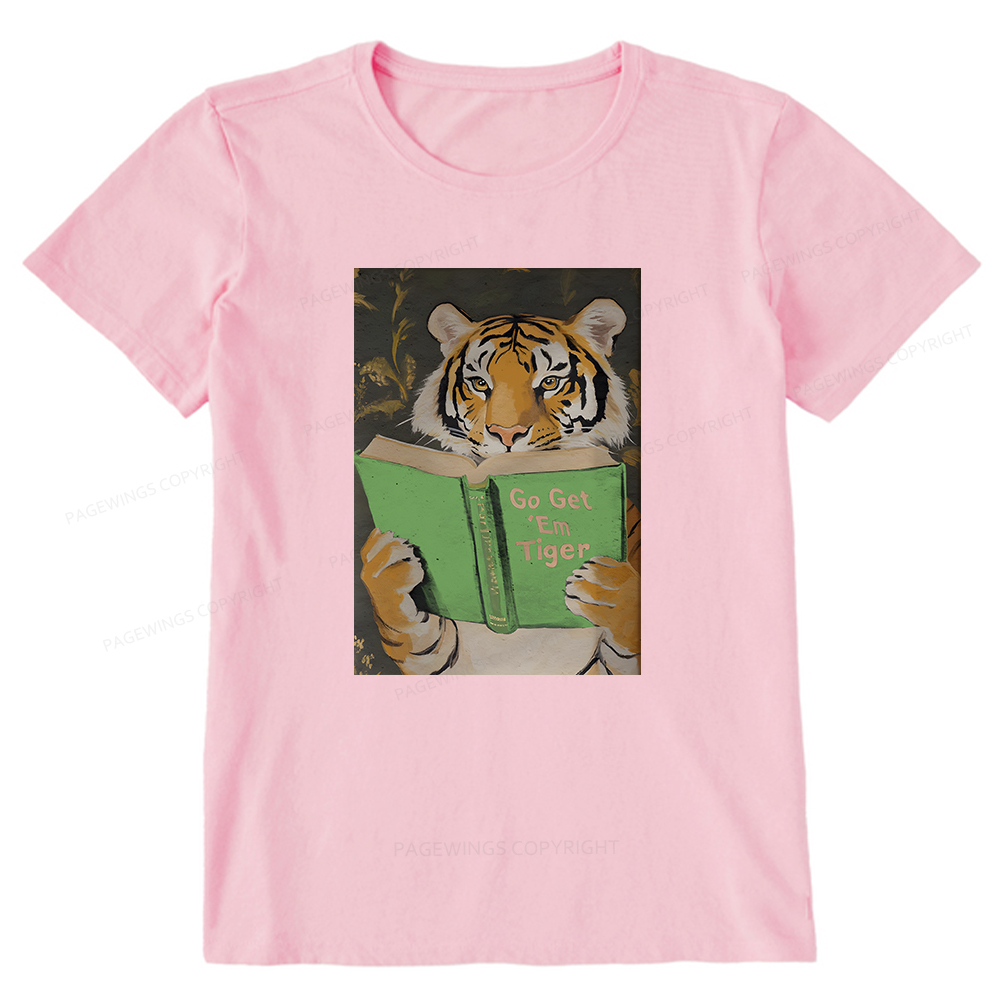 Pagewings Motivational Tiger Reading Unisex Classic T-shirt