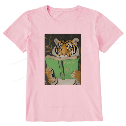 Pagewings Motivational Tiger Reading Unisex Classic T-shirt