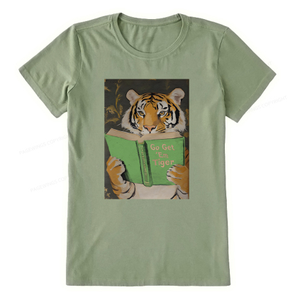 Pagewings Motivational Tiger Reading Unisex Classic T-shirt