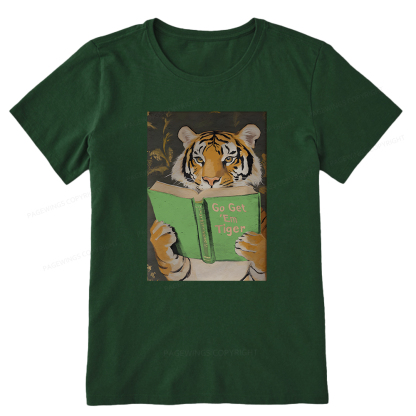 Pagewings Motivational Tiger Reading Unisex Classic T-shirt