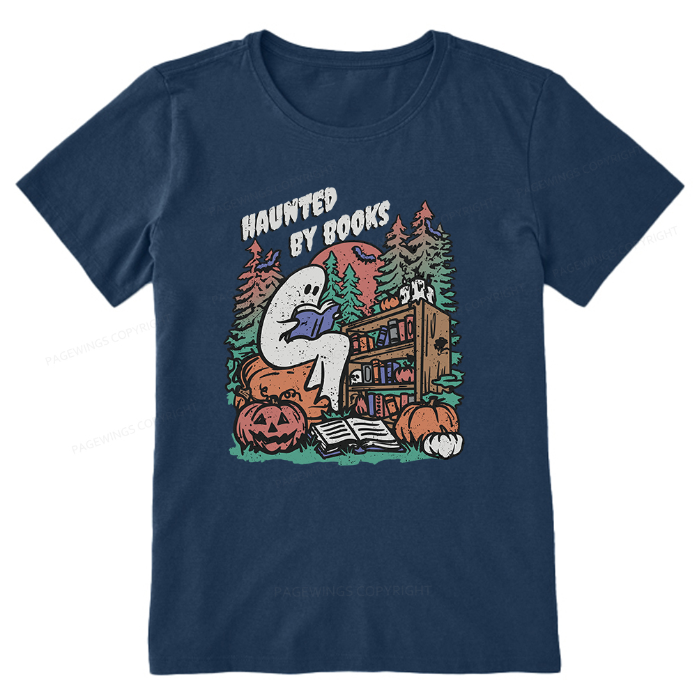 Pagewings Ghost Reading Book Halloween Unisex Classic T-shirt