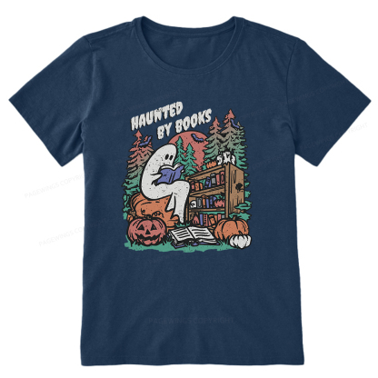 Pagewings Ghost Reading Book Halloween Unisex Classic T-shirt