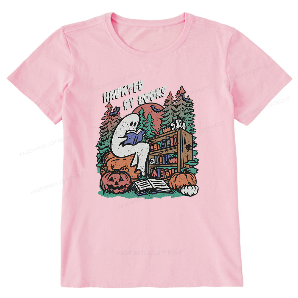 Pagewings Ghost Reading Book Halloween Unisex Classic T-shirt