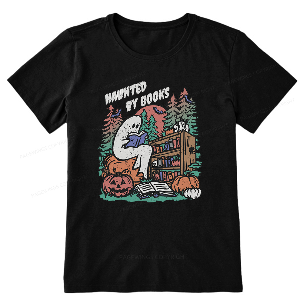 Pagewings Ghost Reading Book Halloween Unisex Classic T-shirt