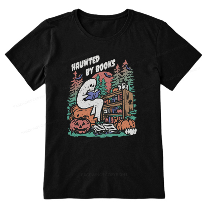 Pagewings Ghost Reading Book Halloween Unisex Classic T-shirt