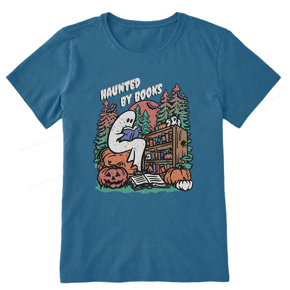 Pagewings Ghost Reading Book Halloween Unisex Classic T-shirt