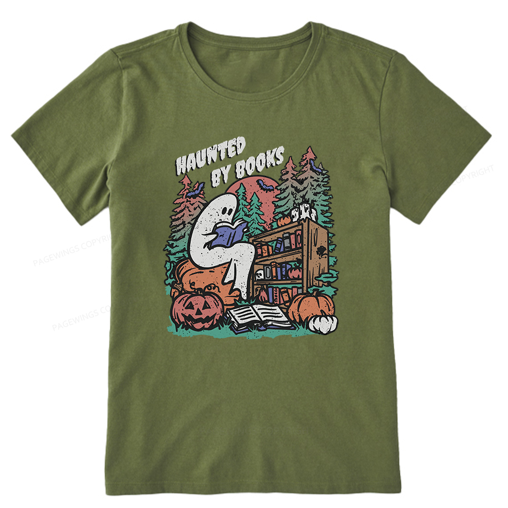 Pagewings Ghost Reading Book Halloween Unisex Classic T-shirt
