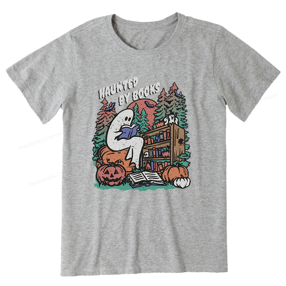Pagewings Ghost Reading Book Halloween Unisex Classic T-shirt