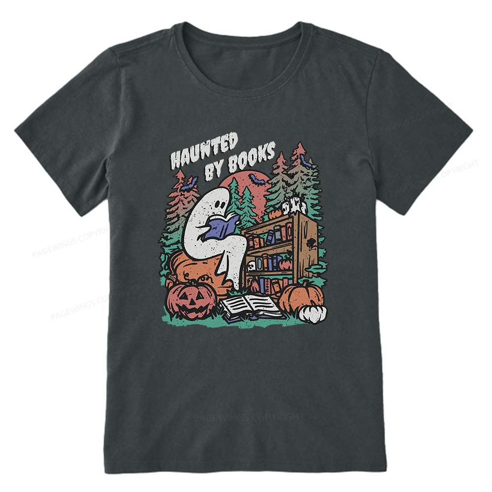 Pagewings Ghost Reading Book Halloween Unisex Classic T-shirt