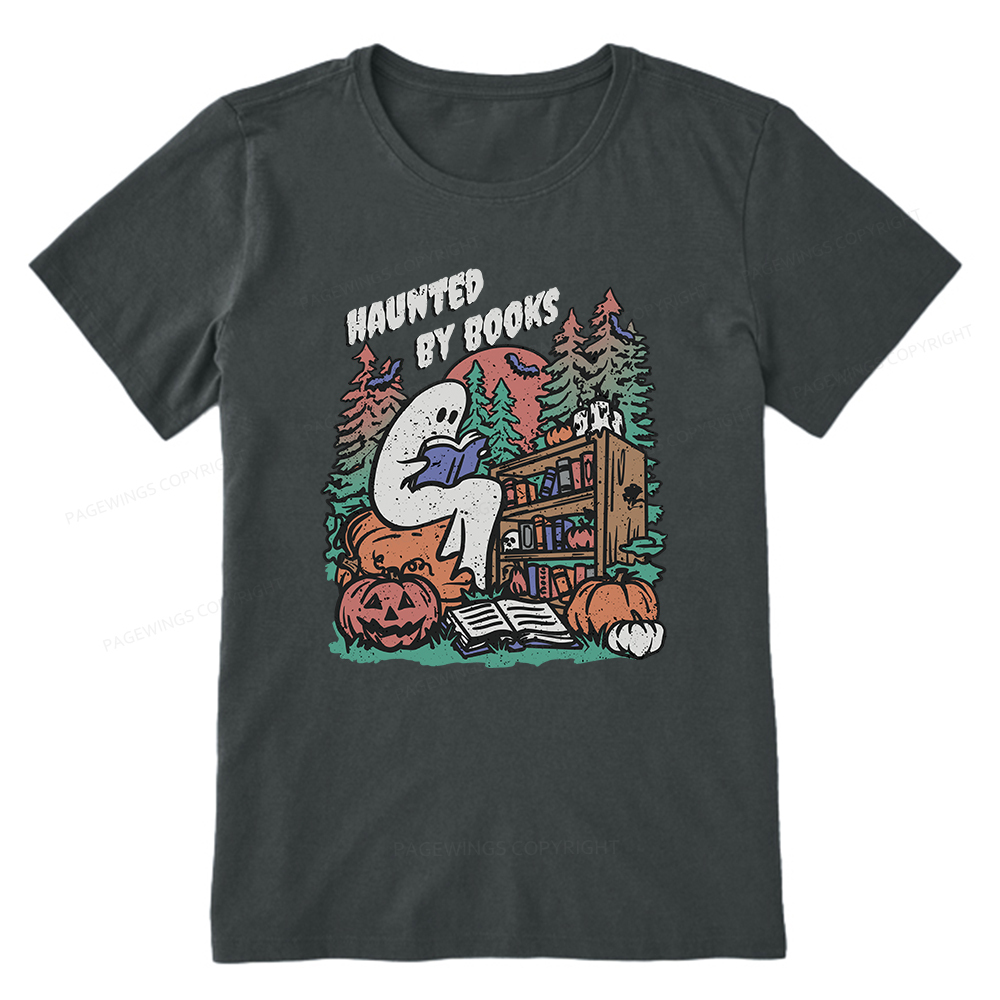 Pagewings Ghost Reading Book Halloween Unisex Classic T-shirt