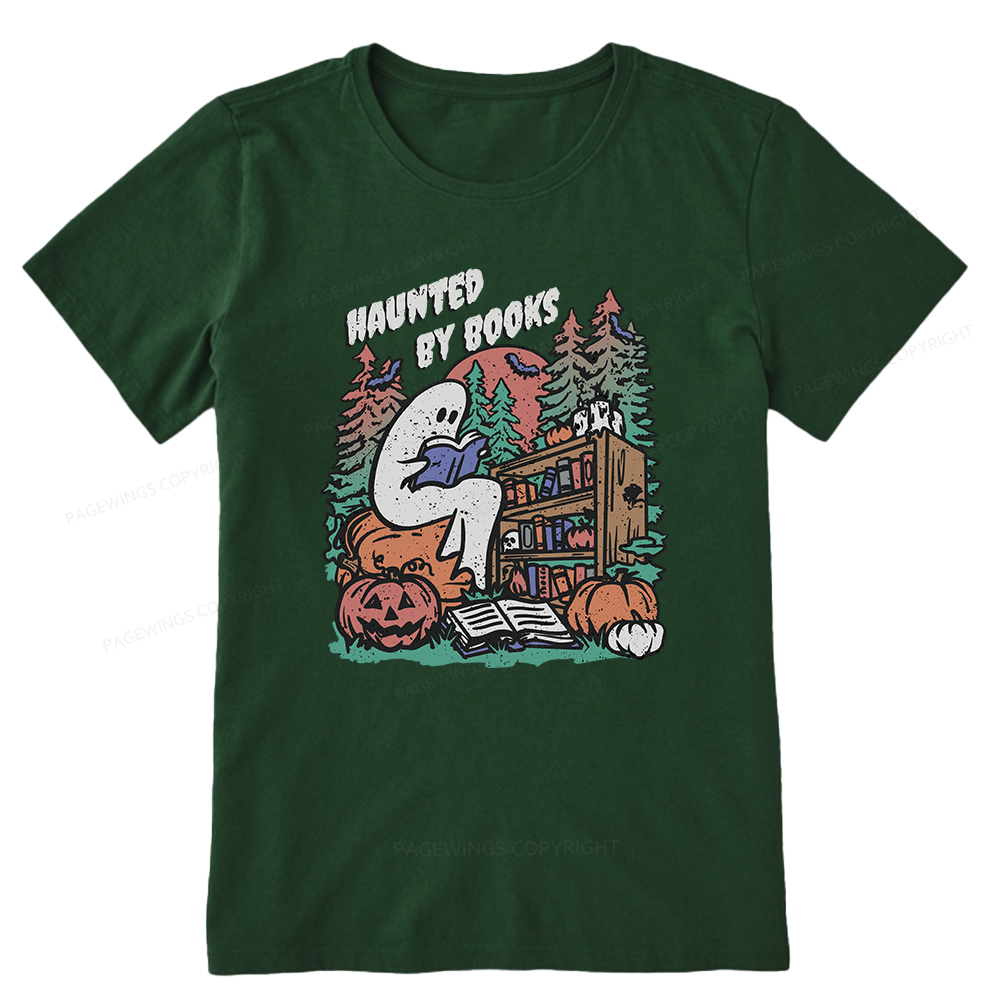 Pagewings Ghost Reading Book Halloween Unisex Classic T-shirt