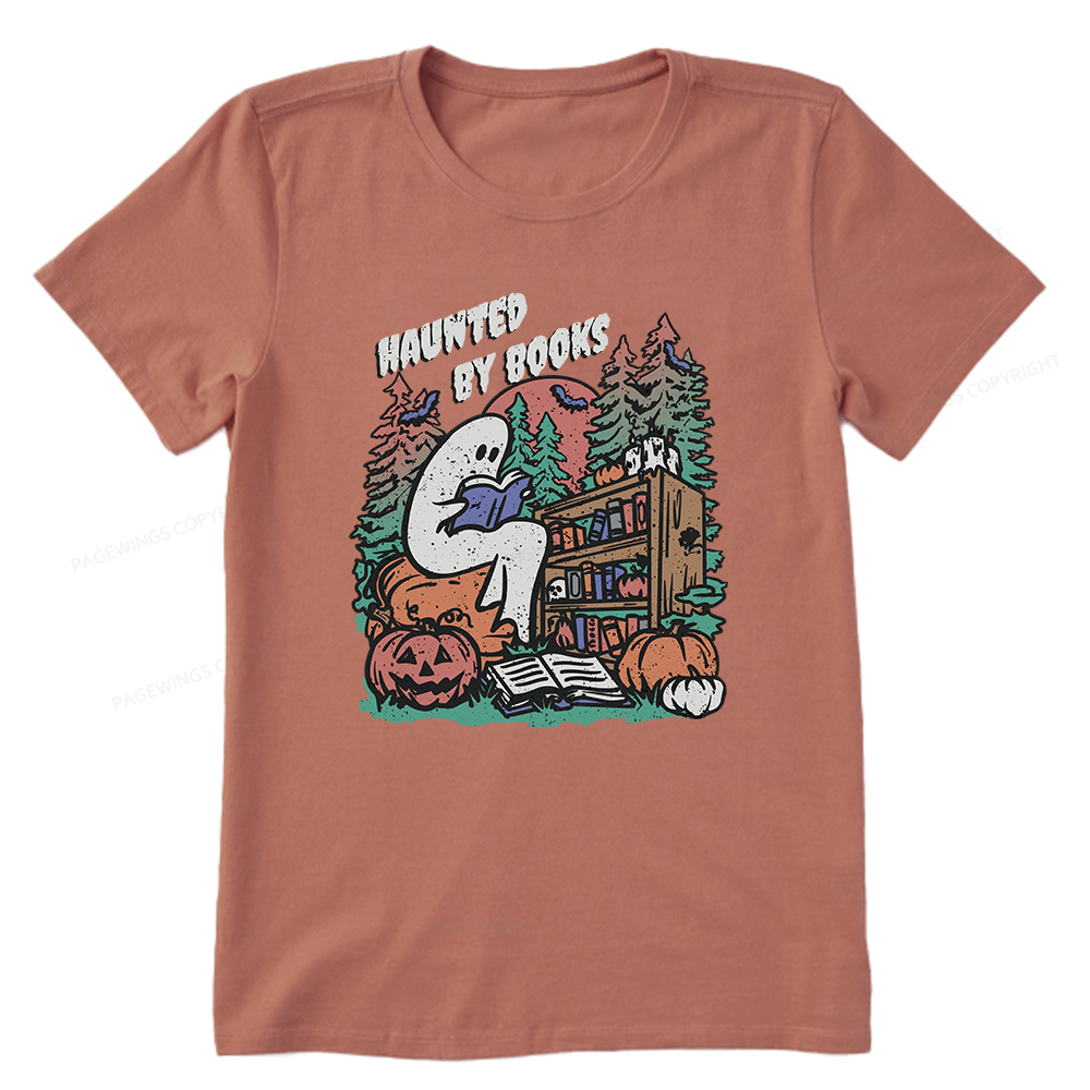 Pagewings Ghost Reading Book Halloween Unisex Classic T-shirt