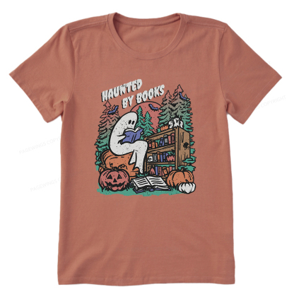 Pagewings Ghost Reading Book Halloween Unisex Classic T-shirt
