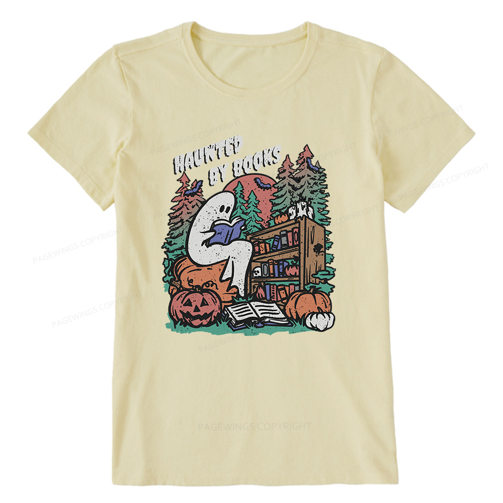 Pagewings Ghost Reading Book Halloween Unisex Classic T-shirt