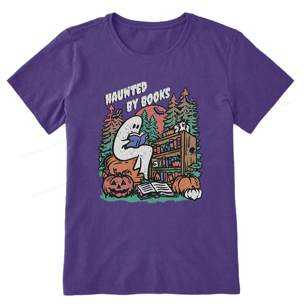 Pagewings Ghost Reading Book Halloween Unisex Classic T-shirt