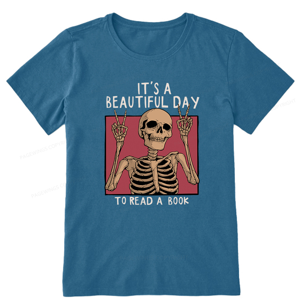 Pagewings It's A Beautiful Day To Read A Book Unisex Classic T-shirt