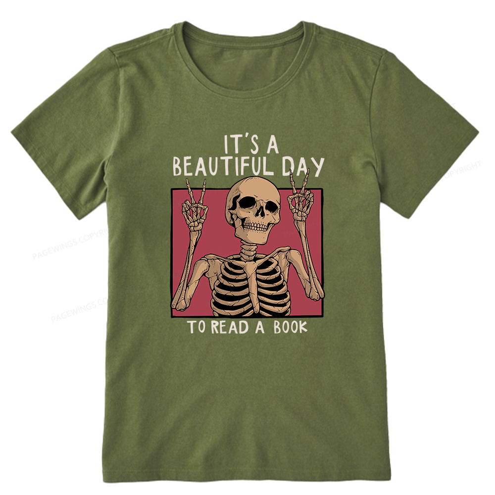 Pagewings It's A Beautiful Day To Read A Book Unisex Classic T-shirt