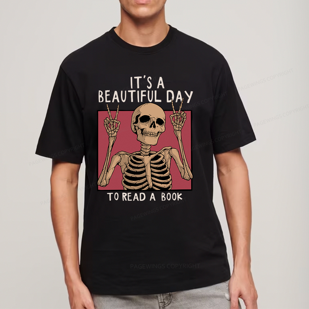 Pagewings It's A Beautiful Day To Read A Book Unisex Classic T-shirt