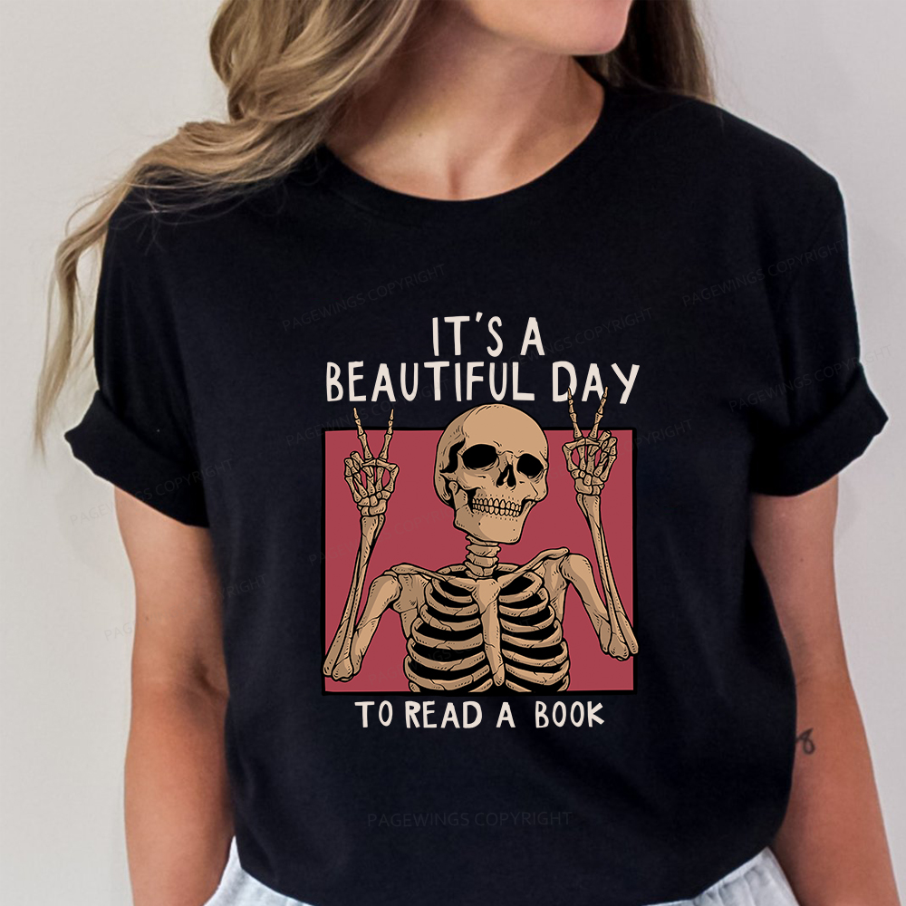 Pagewings It's A Beautiful Day To Read A Book Unisex Classic T-shirt