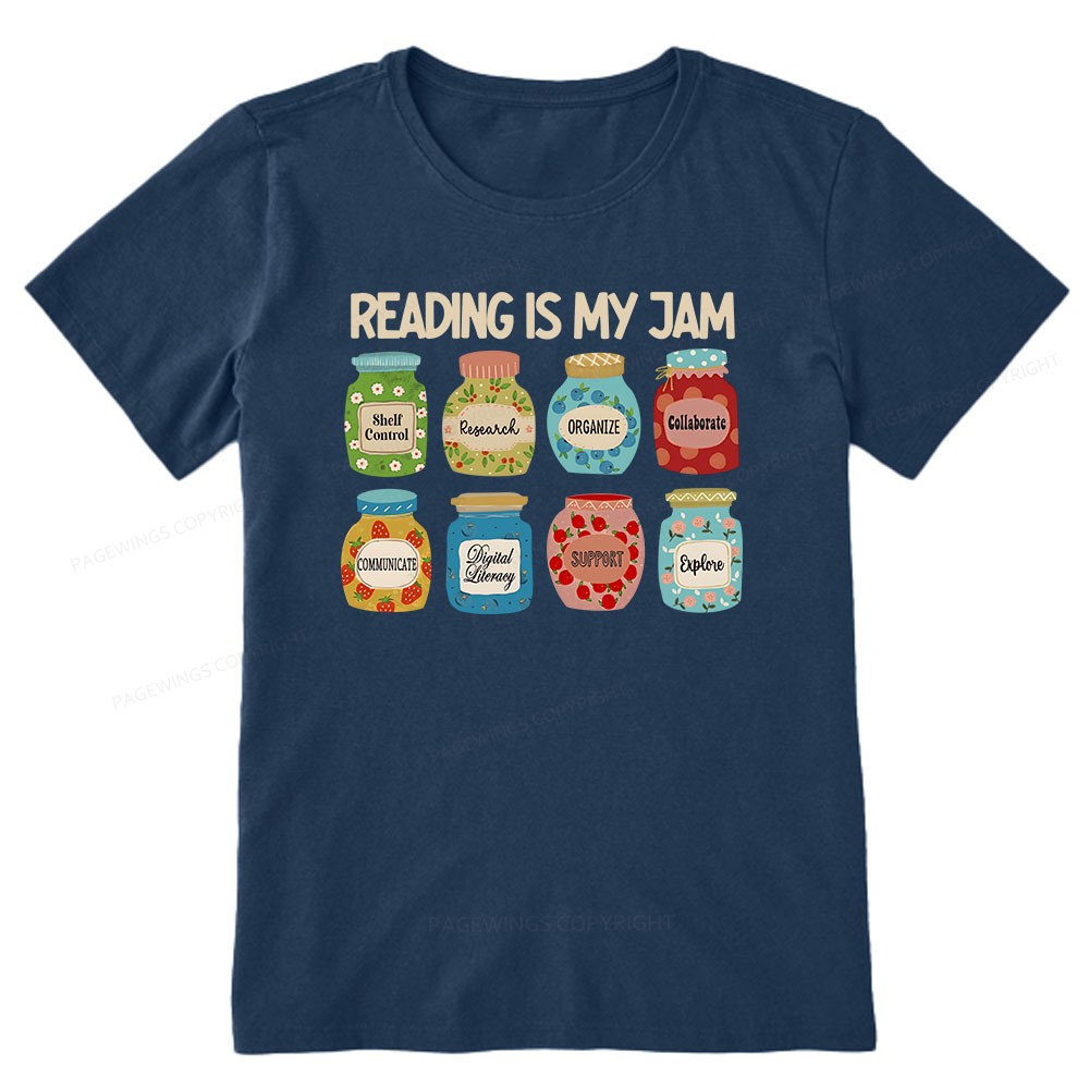 Pagewings Reading is My Jam Bookworm Unisex Classic T-shirt