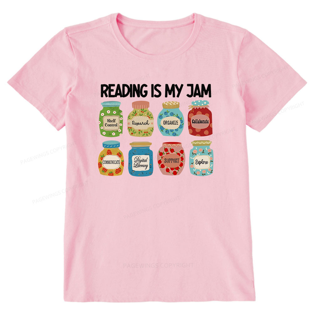 Pagewings Reading is My Jam Bookworm Unisex Classic T-shirt