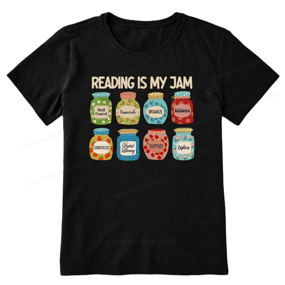 Pagewings Reading is My Jam Bookworm Unisex Classic T-shirt