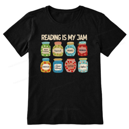 Pagewings Reading is My Jam Bookworm Unisex Classic T-shirt
