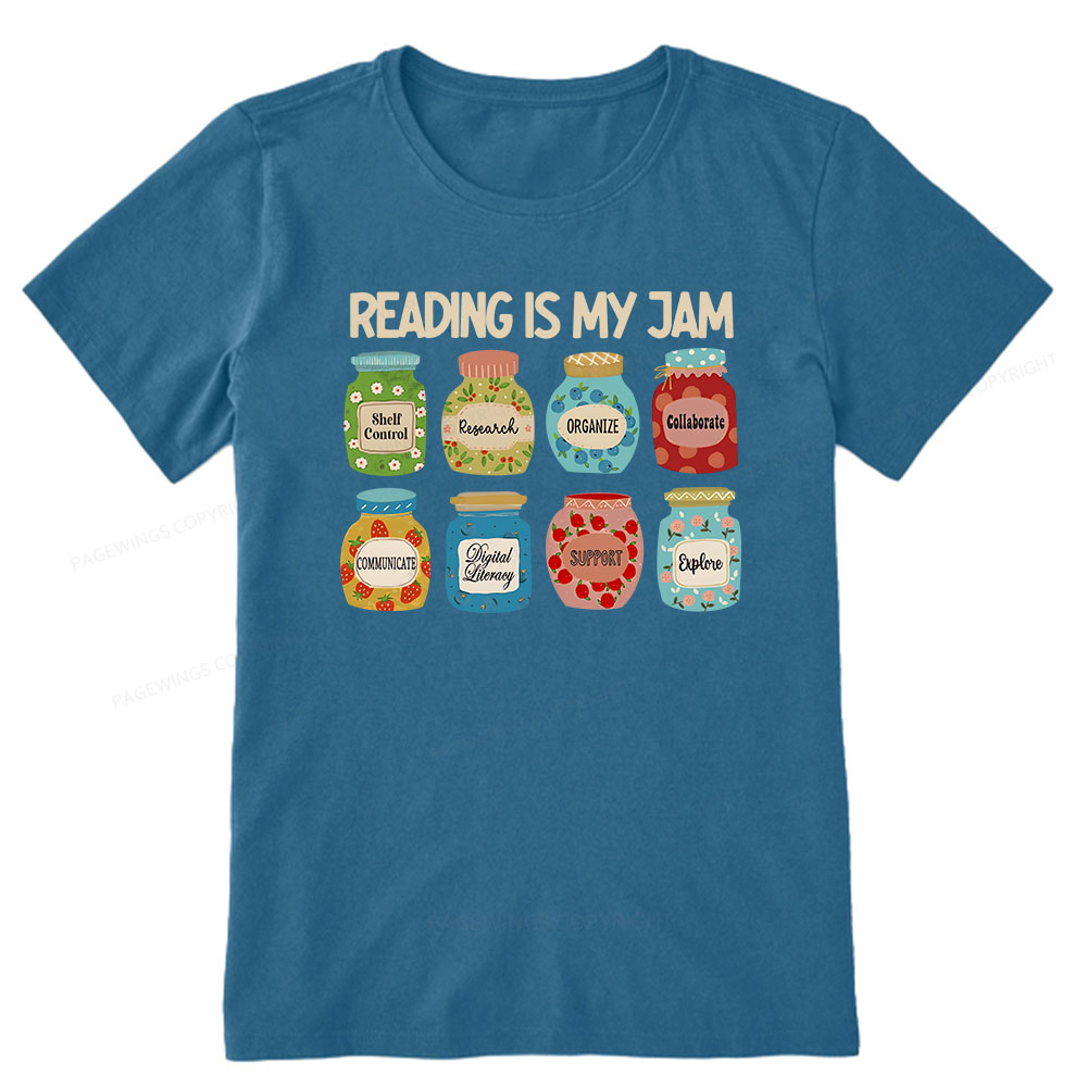 Pagewings Reading is My Jam Bookworm Unisex Classic T-shirt