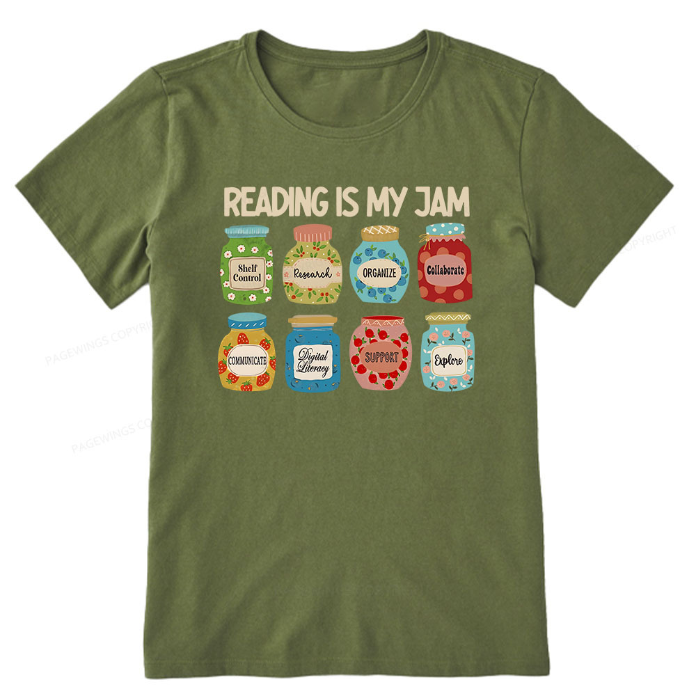 Pagewings Reading is My Jam Bookworm Unisex Classic T-shirt