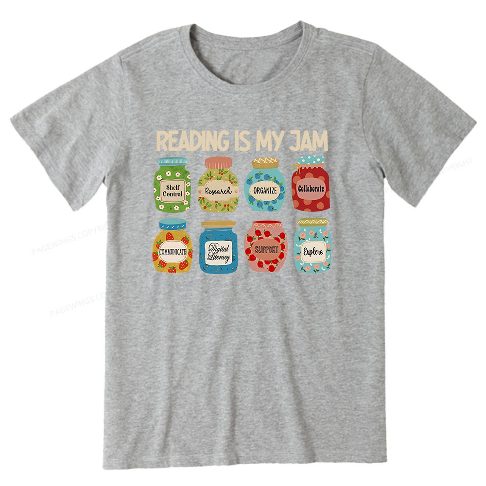 Pagewings Reading is My Jam Bookworm Unisex Classic T-shirt