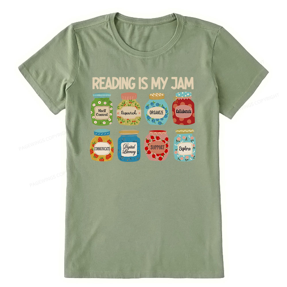 Pagewings Reading is My Jam Bookworm Unisex Classic T-shirt