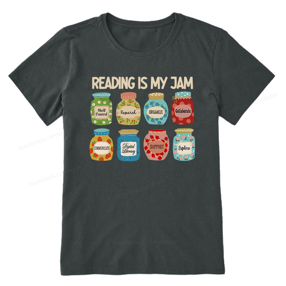 Pagewings Reading is My Jam Bookworm Unisex Classic T-shirt