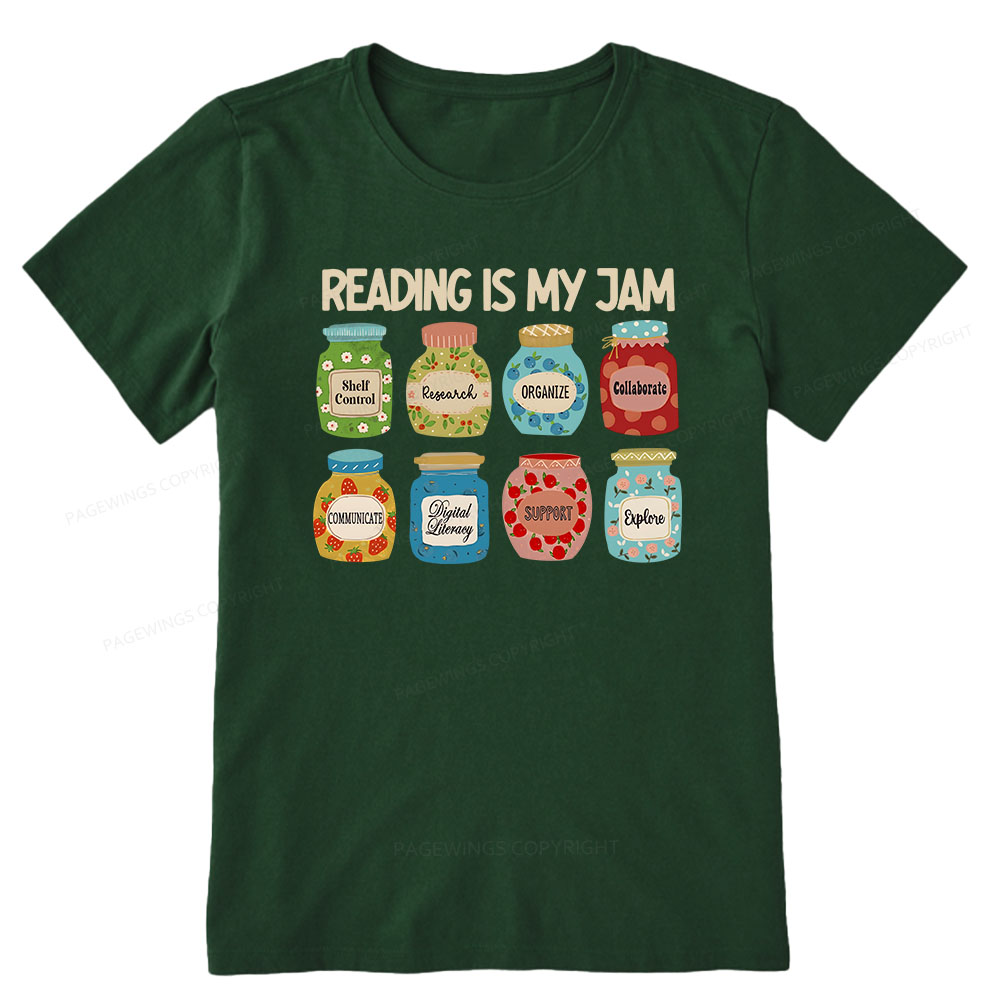 Pagewings Reading is My Jam Bookworm Unisex Classic T-shirt