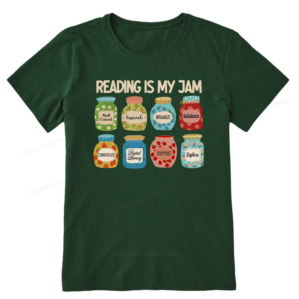 Pagewings Reading is My Jam Bookworm Unisex Classic T-shirt