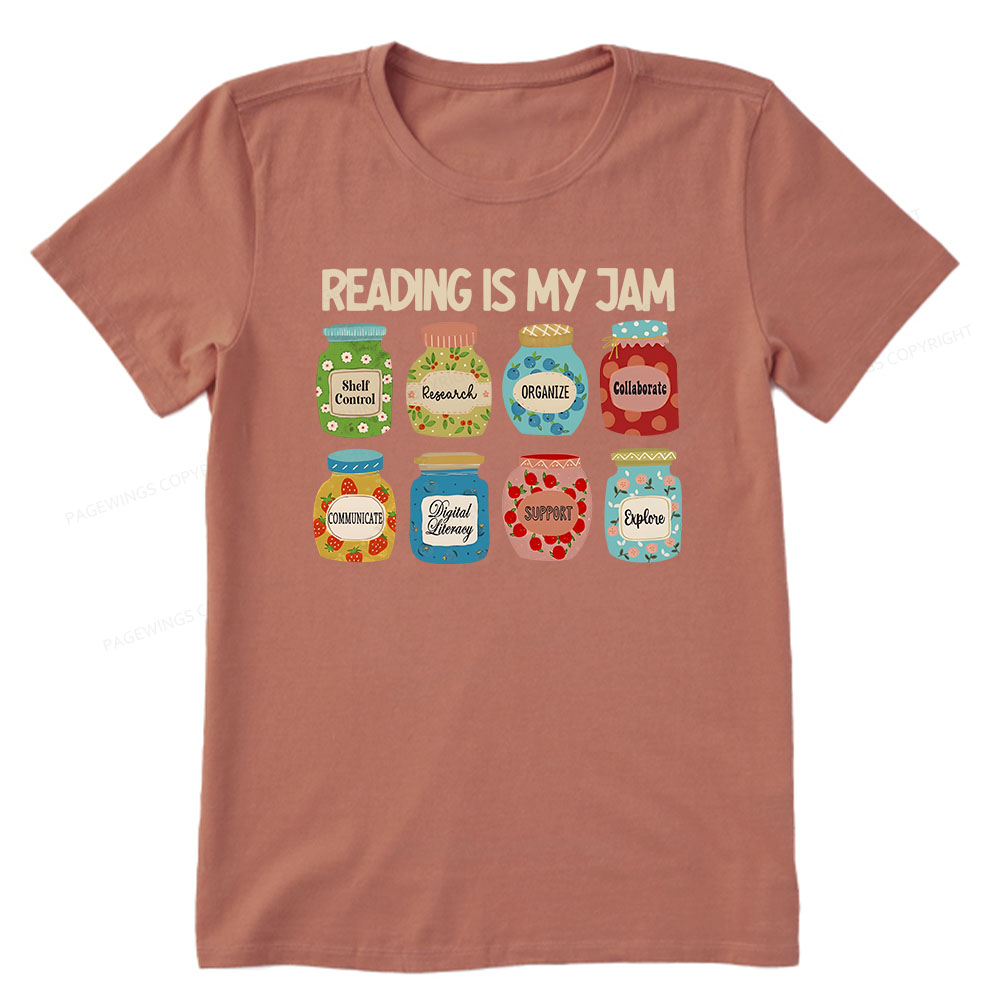Pagewings Reading is My Jam Bookworm Unisex Classic T-shirt